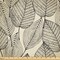 Ambesonne Beige Fabric by the Yard, Autumn Geometric Leaf Pattern Ornamental Foliage Design Abstract Line Arrangement, Decorative Fabric for Upholstery and Home Accents, 1 Yard, Beige Black